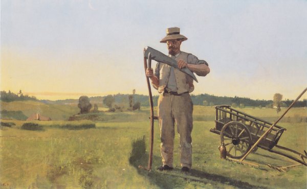 Г.Г. Мясоедов. "Страдная пора (Косцы)". 1887.