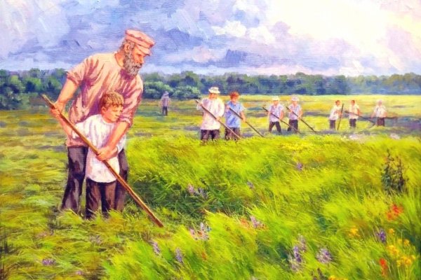 Косари художник Лучанов