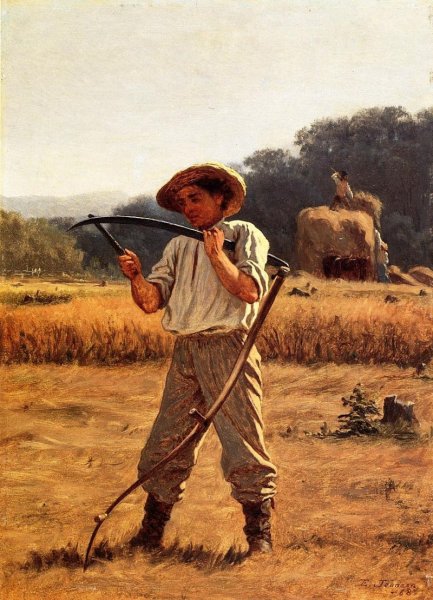 Картина лесоруб Jonathan Eastman Johnson; 1824—1906