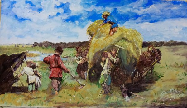 Сенокос в живописи Маковского