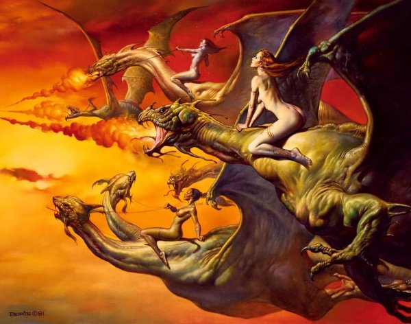 Борис Валледжо картины дракон