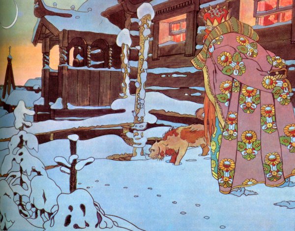 Билибин Иван Царевич и серый волк