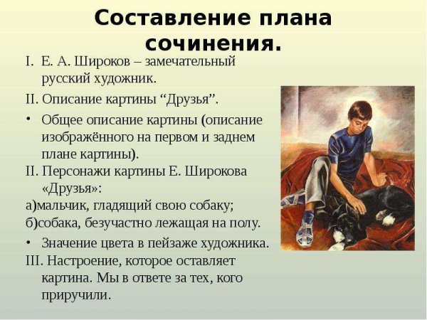 Сочинение по картине друзья