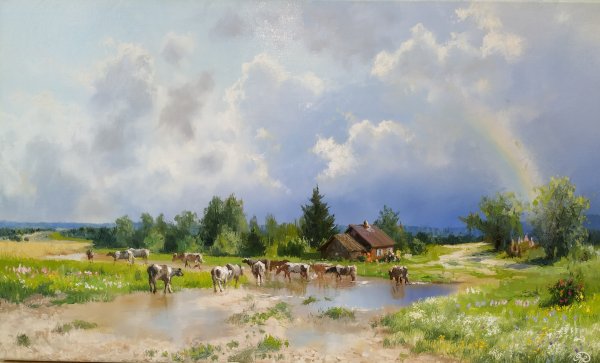 Художник Жданов Владимир Юрьевич. На водопое