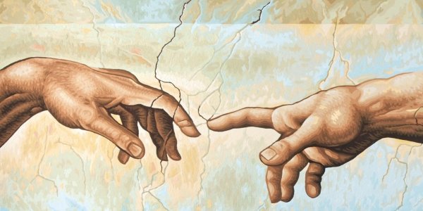 Микеланджело Сотворение Адама