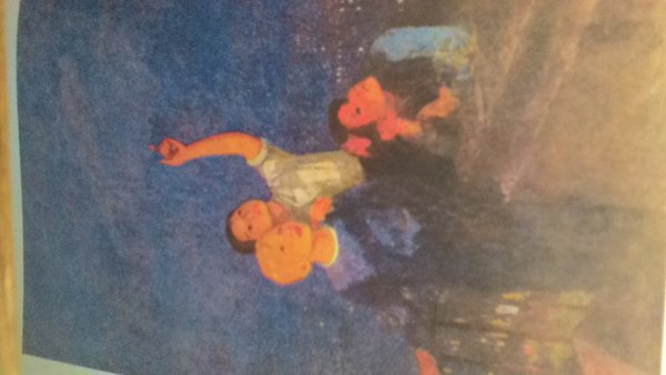 Мальчик в комбинезоне картина