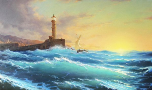 Картины художников маринистов Маяк
