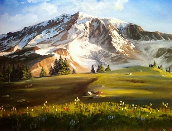 Картина (холст, масло) горы Белуха