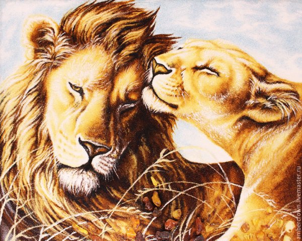 Львица живопись