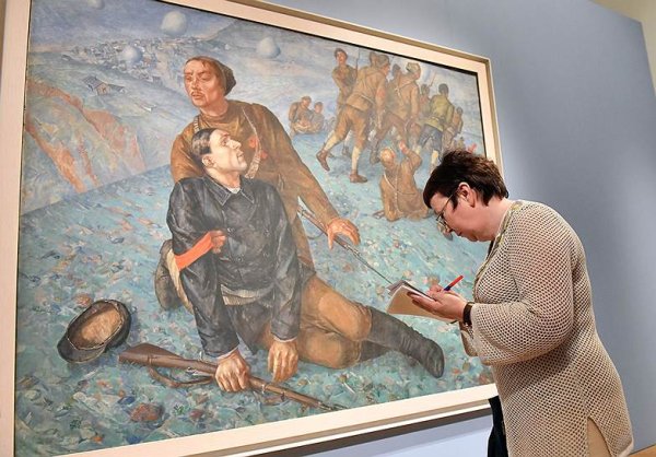 К. Петров-Водкин, "смерть комиссара" 1928 г.