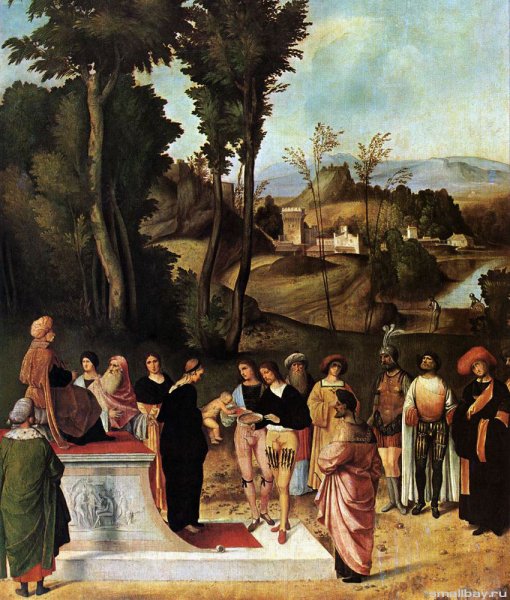 Джорджоне испытание Моисея огнем