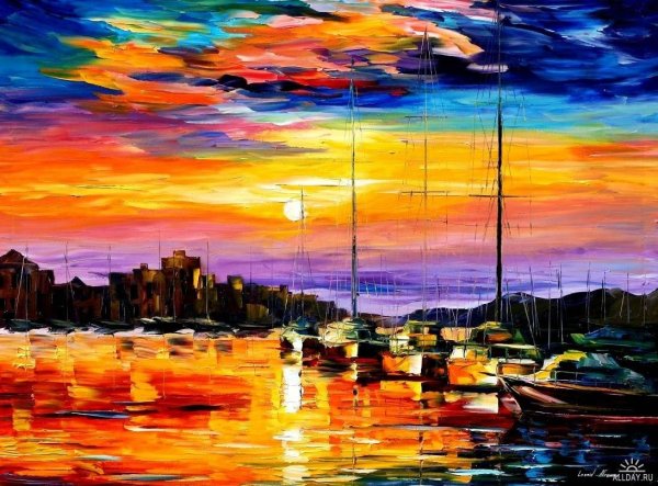 Леонид Афремов картины море