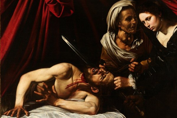 Юдифь обезглавливающая Олоферна Караваджо