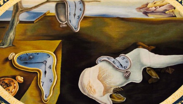 Часы плавятся картина