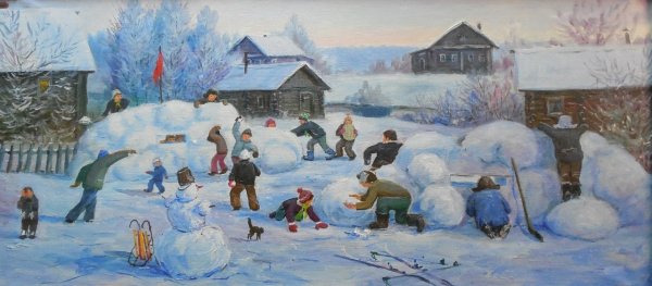 Русские зимние забавы для детей