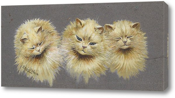 Выпуклые котята картина из пластика