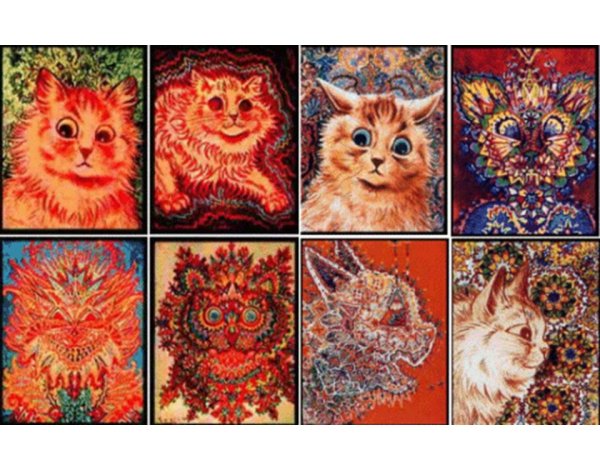 Художник Луис Уэйн шизофрения