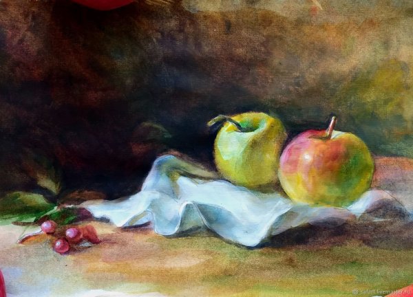Дина Безбородых яблоки живопись