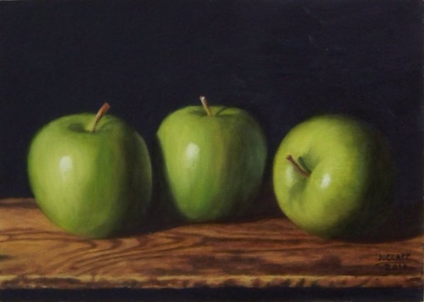 Яблоки живопись маслом