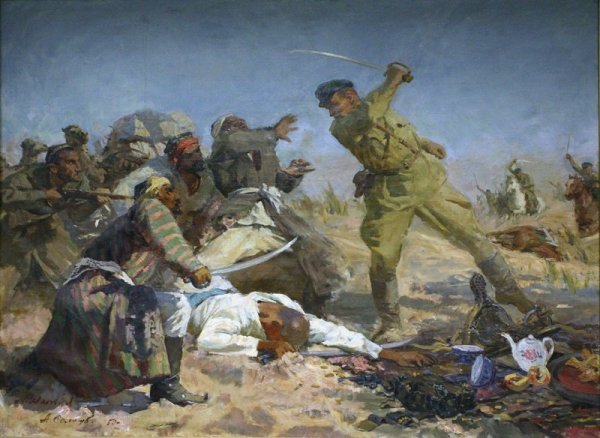 Юрий Волков художник баталист поединок