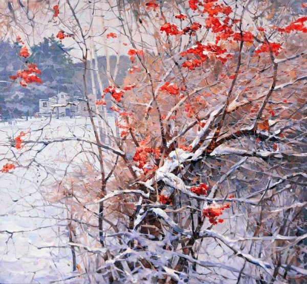 Художник Василий Нестеренко "первый снег"