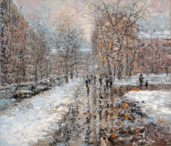 Художник Дмитрий Кустанович зима