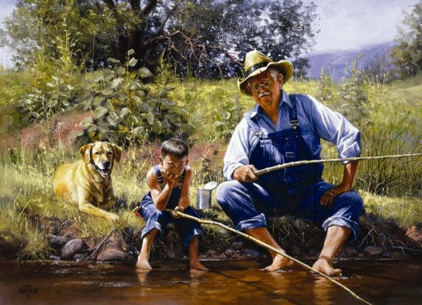 Картина Рыбак с удочкой