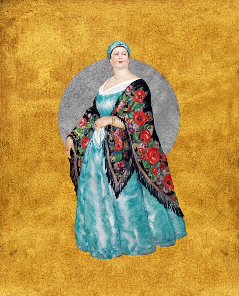 Купчиха за чаем 1918