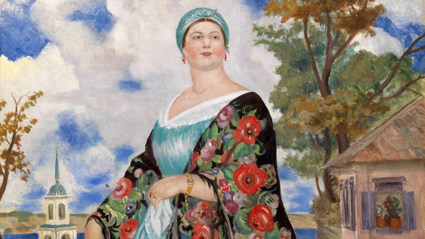 Борис Михайлович Кустодиев Купчиха за чаем