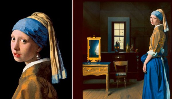 Яна Вермеера "девушка с жемчужной сережкой", (1665 г.)
