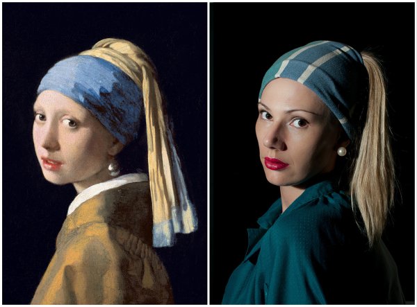 Ян Вермер девушка с жимчудной чередкой