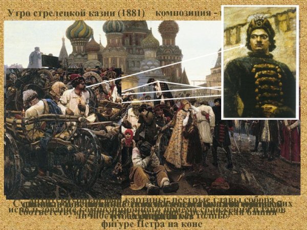 В. И. Сурикова "утро Стрелецкой казни" (1881).