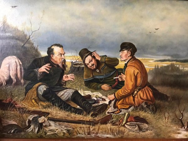 Гобелен охотники на привале