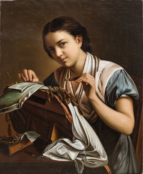 В.А. Тропинин. Кружевница». 1823.