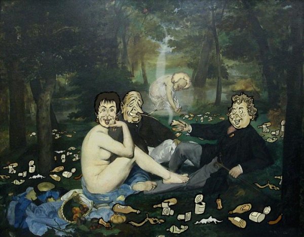 Картина завтрак на траве Эдуард Мане