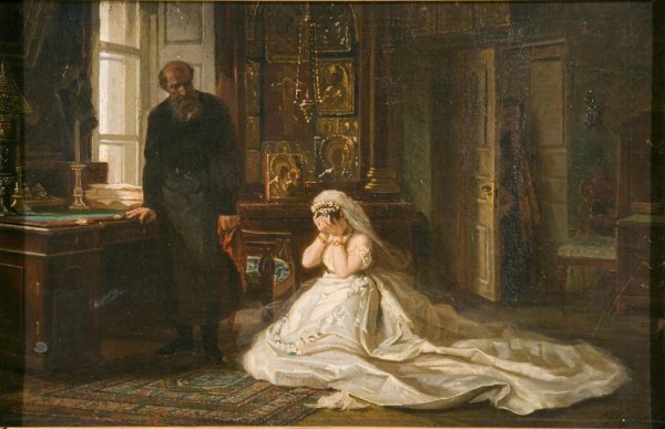 Художник Фирс Журавлев, "перед венцом". 1874