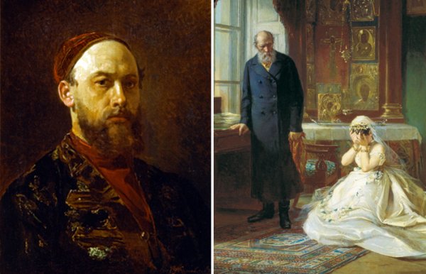 Художник Фирс Журавлев, "перед венцом". 1874