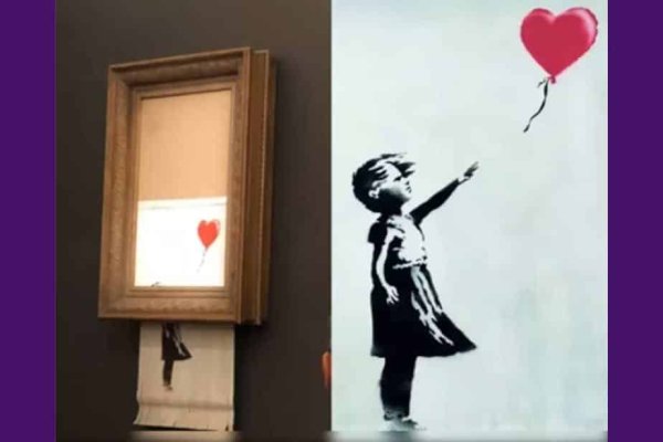 Бэнкси художник картина самоуничтожилась