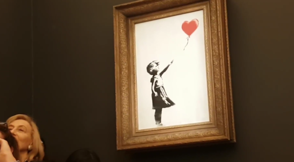 Banksy картина самоуничтожилась
