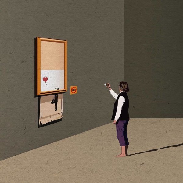 Бэнкси картина шредер