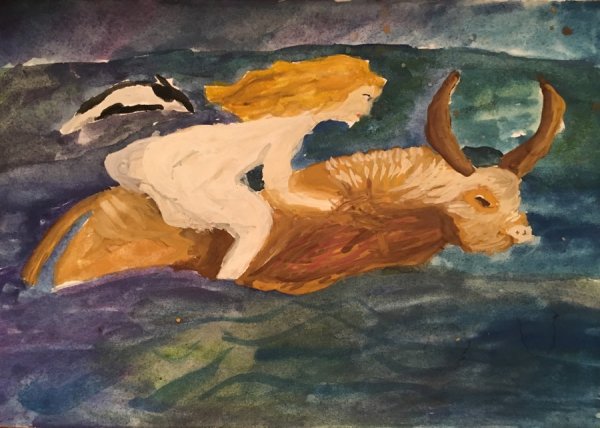 В. Серов. Похищение Европы. 1910.