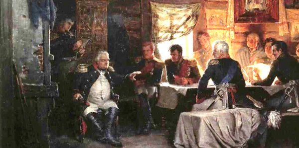 Военный совет в Филях. А. Д. Кившенко, 1812 г.