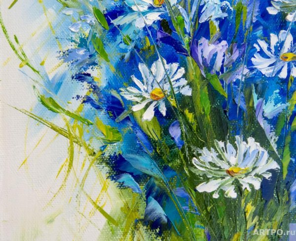 Марина Трушникова акварель васильки