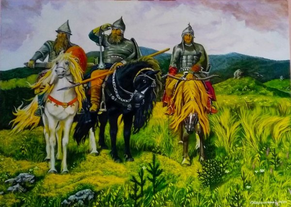 Панно богатырь