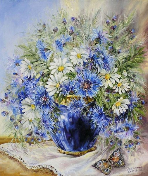 Римма Вьюгова. Живопись васильки