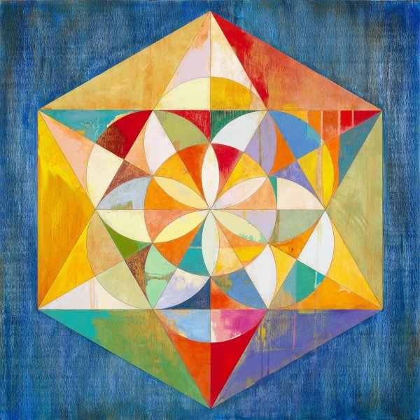 Геометрические картины акрилом