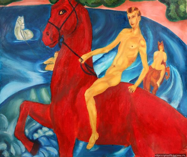 Картина красный конь Петрова Водкина
