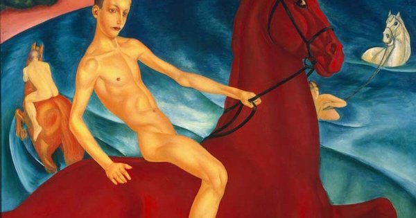 Петро Хоткин купаниеикрасного коня