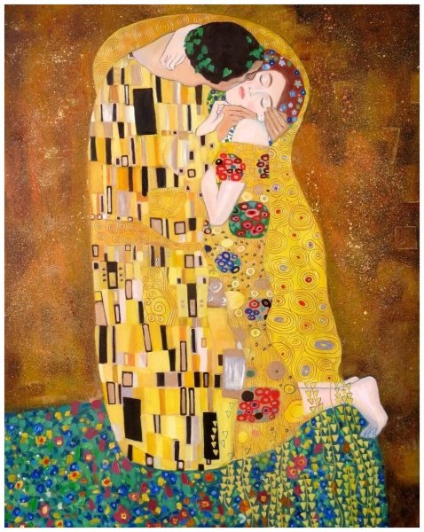 Картина Густава Климта поцелуй