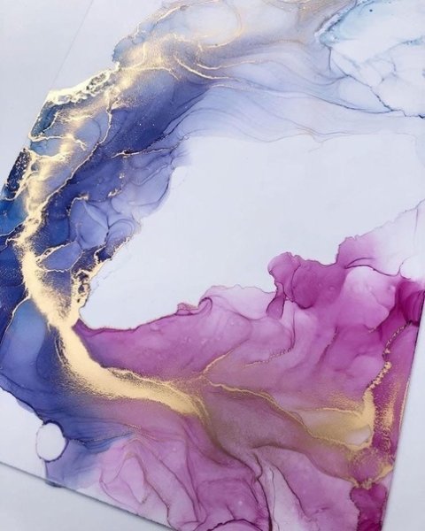 Рисование алкогольными чернилами